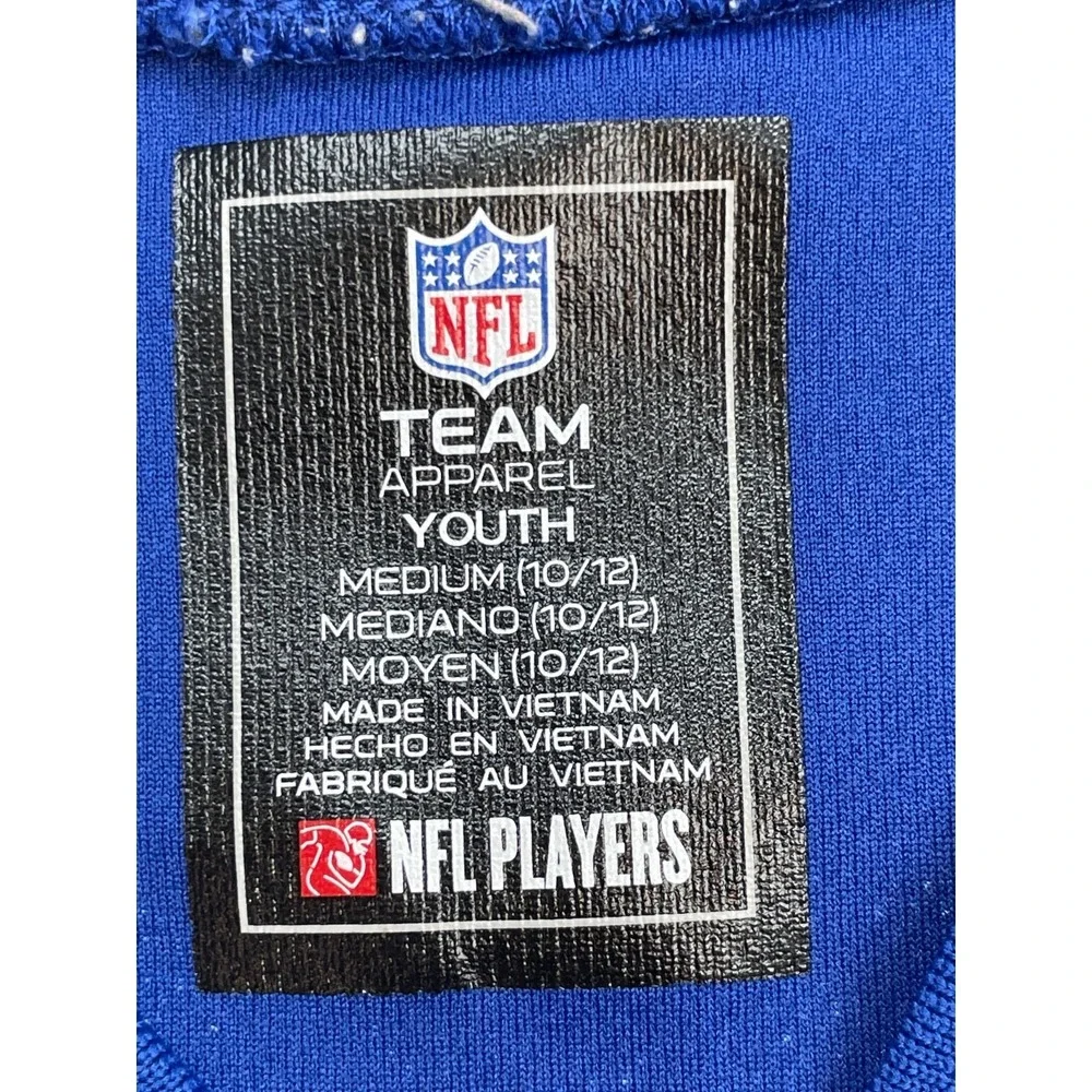 NY Giants NFL Team Jersey Boys Medium (10/12) Blue #26 Barkley Team Apparel